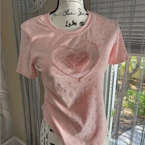 Elegant Pink Heart Women's Tee